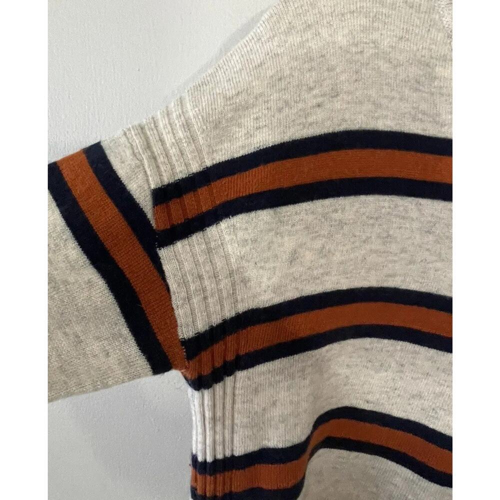 Brown Allan 1883 Women’s Size Medium Striped Wool Cashmere Blend Sweater - Picture 6 of 7